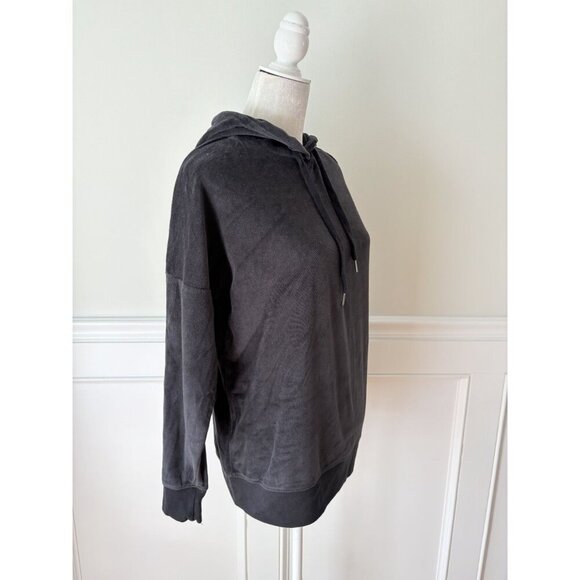 Aeropostale Black Velour Hoodie XS/S Soft & Cozy Pullover Sweatshirt With Hood - Picture 2 of 5